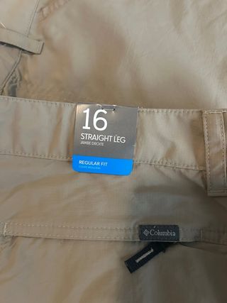 Pantalones Columbia Hombre Beige Convertibles NUEV