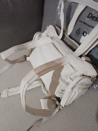 Mochila y bandolera Desigual beige