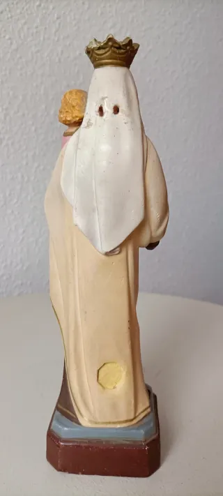Antigua figura Virgen del Carmen Olot