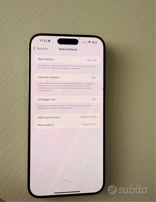 iPhone 15 Pro Max - Batteria 88%