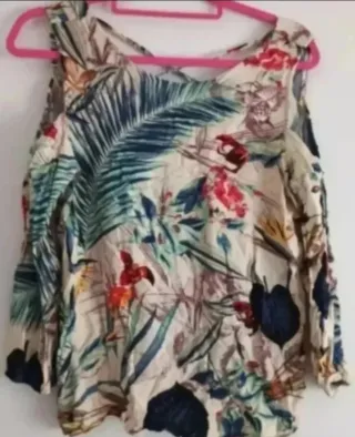 Camiseta Springfield Talla 40 Estampado Tropical