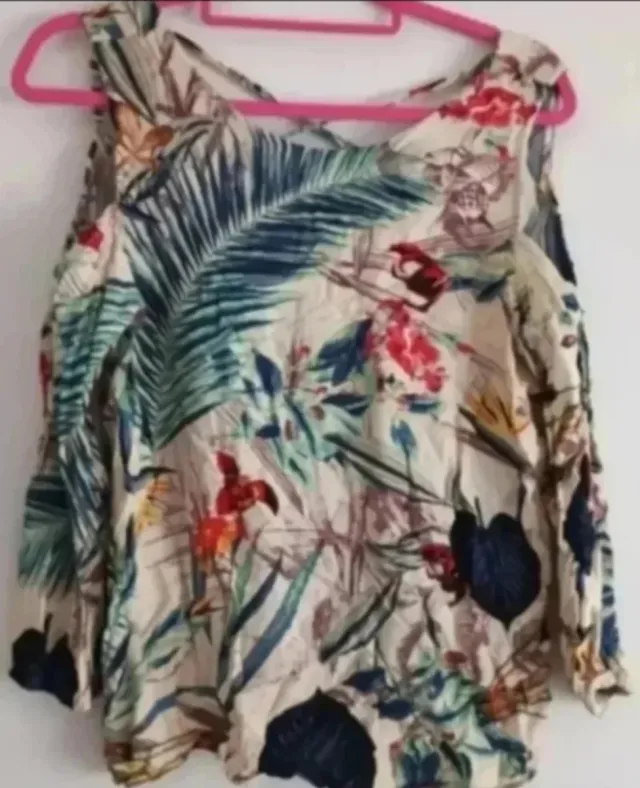 Camiseta Springfield Tamanho 40 Estampa Tropical