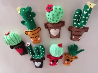 Imanes Cactus Hechos a Mano