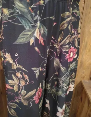 Pantaloni palazzo fantasia floreale