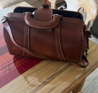 Maletín vintage piel, tipo médico marrón