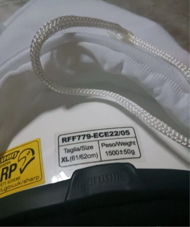 Casco de moto blanco Marushin