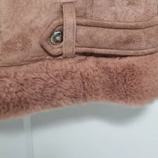 Chaqueta Biker Antelina Rosa Borreguillo