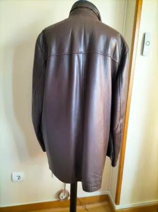 Cazadora Piel Hombre 3/4 Talla L Marrón
