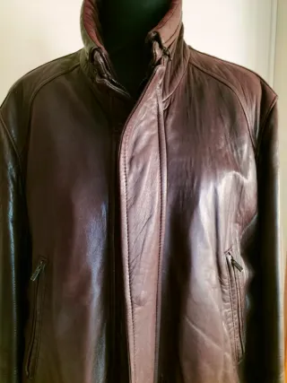Cazadora Piel Hombre 3/4 Talla L Marrón