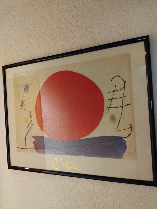 Lámina Miro enmarcada en cristal