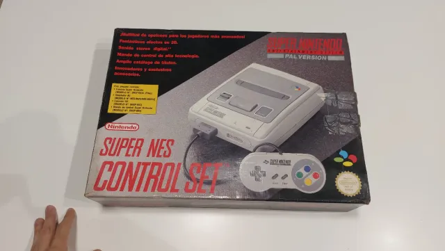 Solo Caja Super Nintendo ESP trasera rara