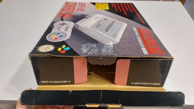 Solo Caja Super Nintendo ESP trasera rara