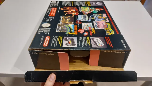 Solo Caja Super Nintendo ESP trasera rara
