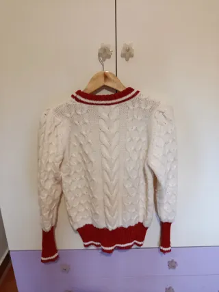 Jersey Sahoco  Blanco y Rojo. Talla S