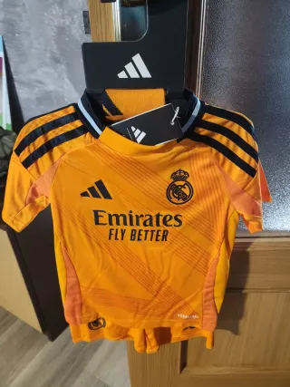 Conjunto Real Madrid Infantil Naranja