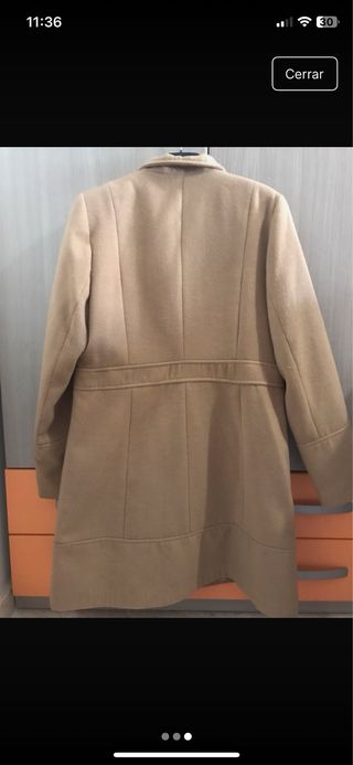 Abrigo de paño beige