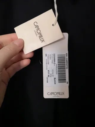 Cappotto Camomilla Svasato Nero