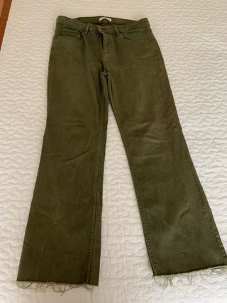 Lote 2 pantalones vaqueros verde