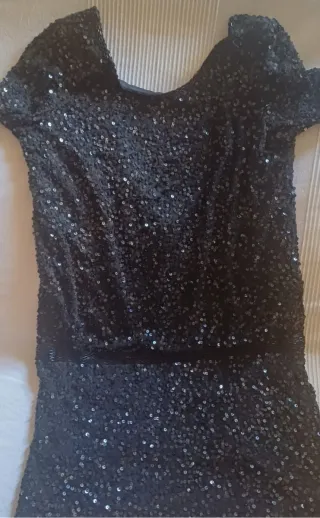 Vestido Mango fiesta lentejuelas negro