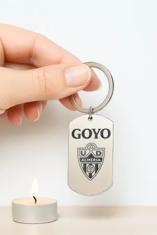 Llavero de acero inoxidable personalizable