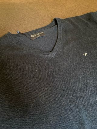 Jersey pico azul marino Silbon