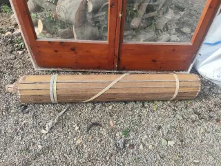 Balconera Madera Maciza Doble Cristal