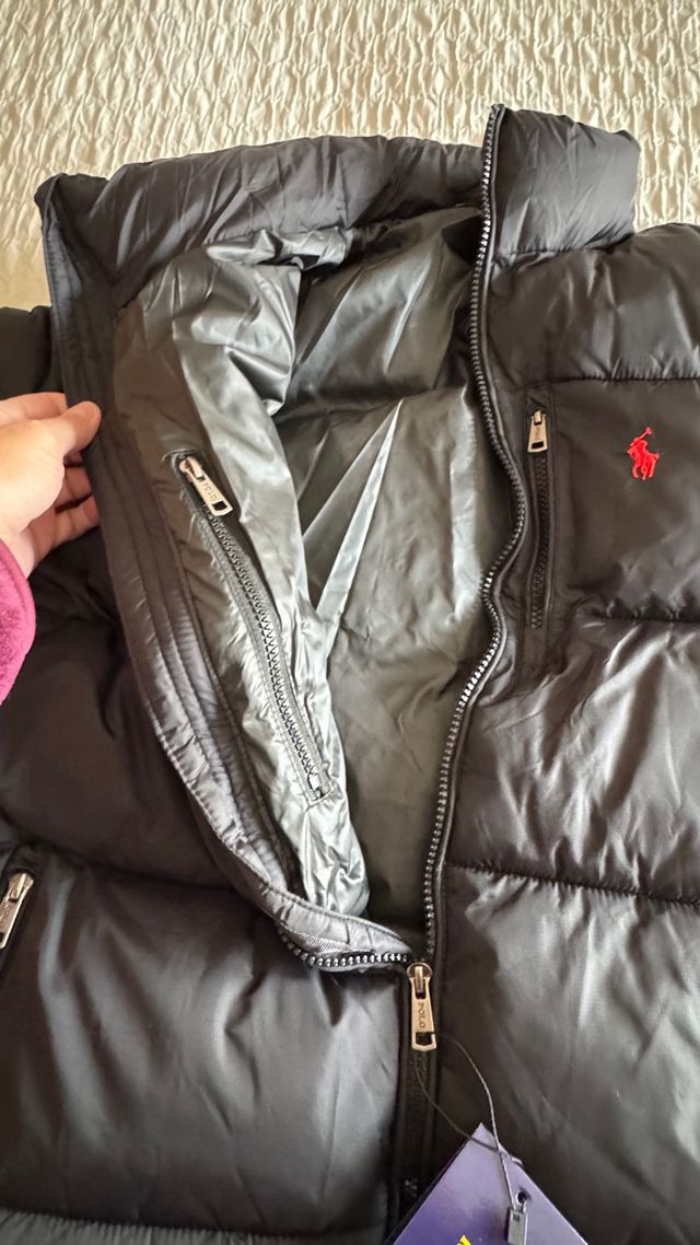 Abrigo Plumas Ralph Lauren Negro Talla L/G