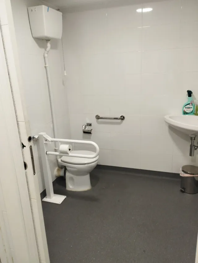 Barra apoyo baño minusválidos y toallero adaptado