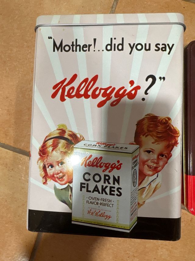 Lote 3 Cajas Metálicas Vintage Kellogg's, Nestlé,
