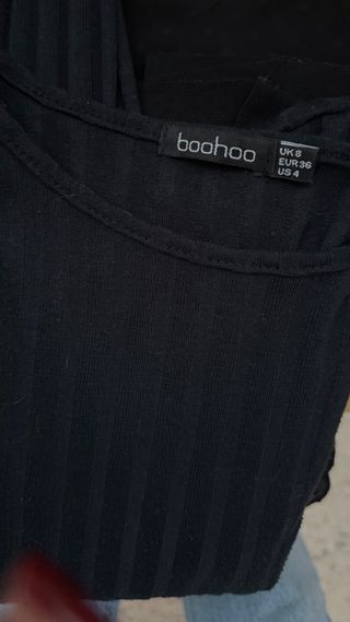 Camiseta peplum negra