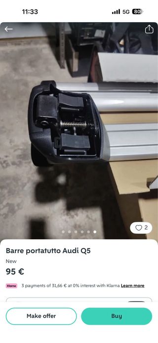 Barras de techo Volvo Q5