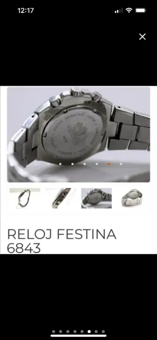 Reloj Festina Cronógrafo Azul y Plateado