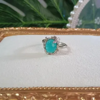 Anillo Amazonita Natural Ajustable