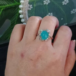 Anillo Amazonita Natural Ajustable