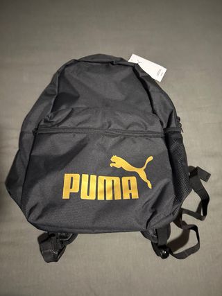 Mochila Puma Negra y Dorada Nueva
