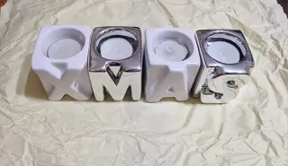 Decorazione natalizia porta candele con lettere X