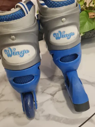 Patines en línea Wingo azules y plateados
