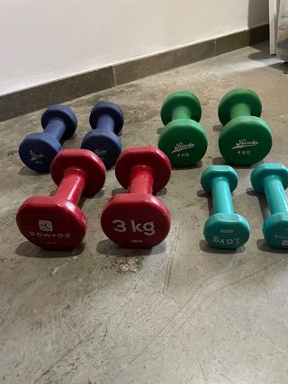 Mancuernas 1kg, 3kg y 4kg (varios pesos)