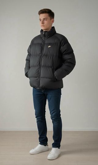 Chaqueta Plumas Nike REVERSIBLE Vintage Puffer Neg