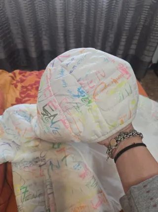 Piumino bambina fantasia graffiti