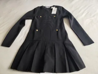 Vestido punto Zara negro