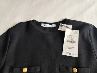 Vestido punto Zara negro