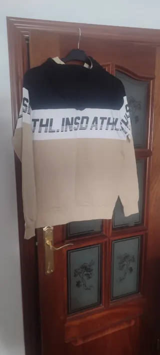 Sudadera con capucha y bloques de color