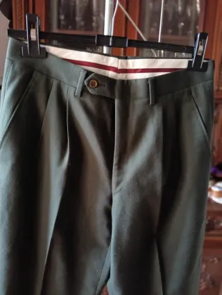 Pantaloni Luca D'Altieri Lana Verde