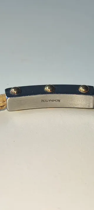 Bracciale Nomination cuoio e oro