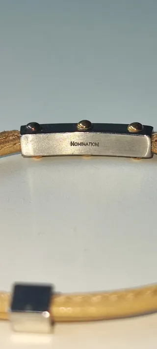 Bracciale Nomination cuoio e oro