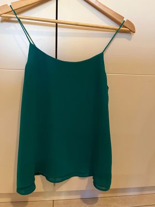 Blusa verde esmeralda tirantes finos