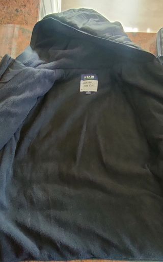 Abrigo unisex para niños negro con forro polar