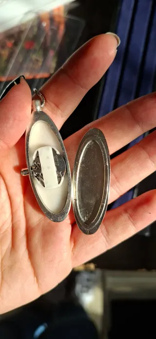 Reloj Colgante Plata y Negro