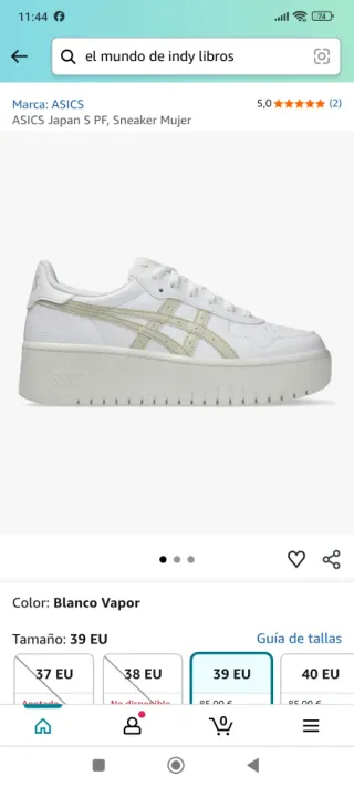 Tenis Asics Japan S PF grises y blancos